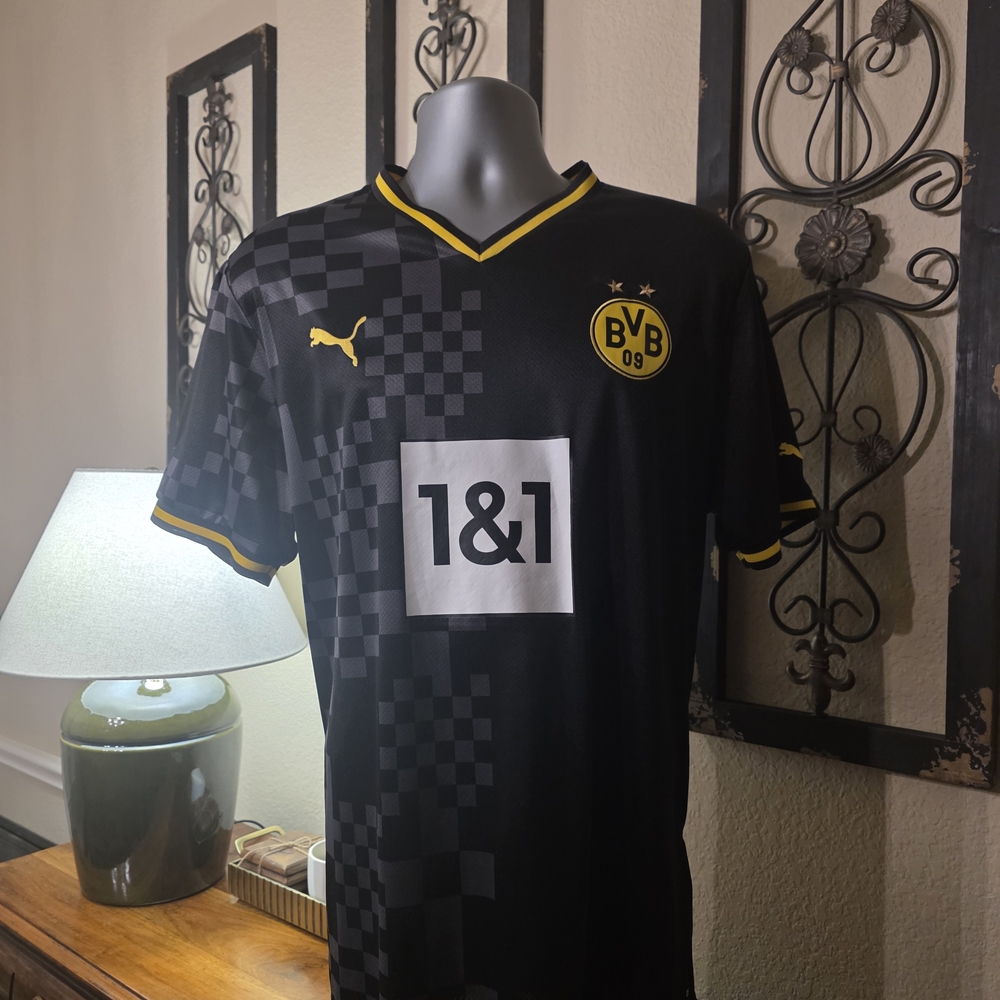 Puma Black and Yellow Sports Jersey